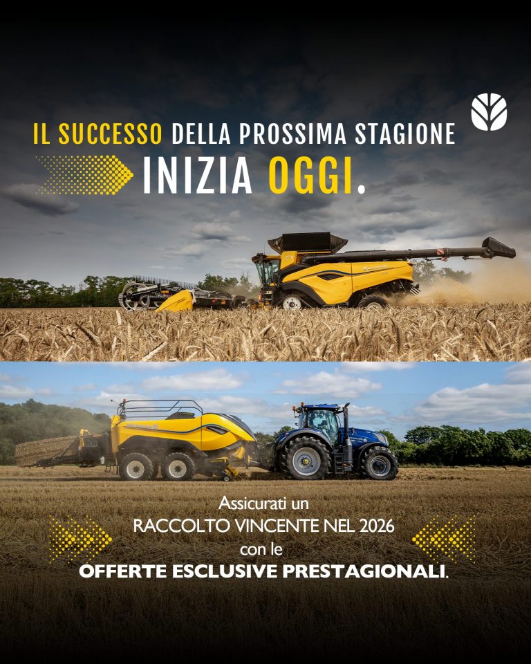 OFFERTE PRESTAGIONALI SU MIETITREBBIE E PRESSE NEW HOLLAND